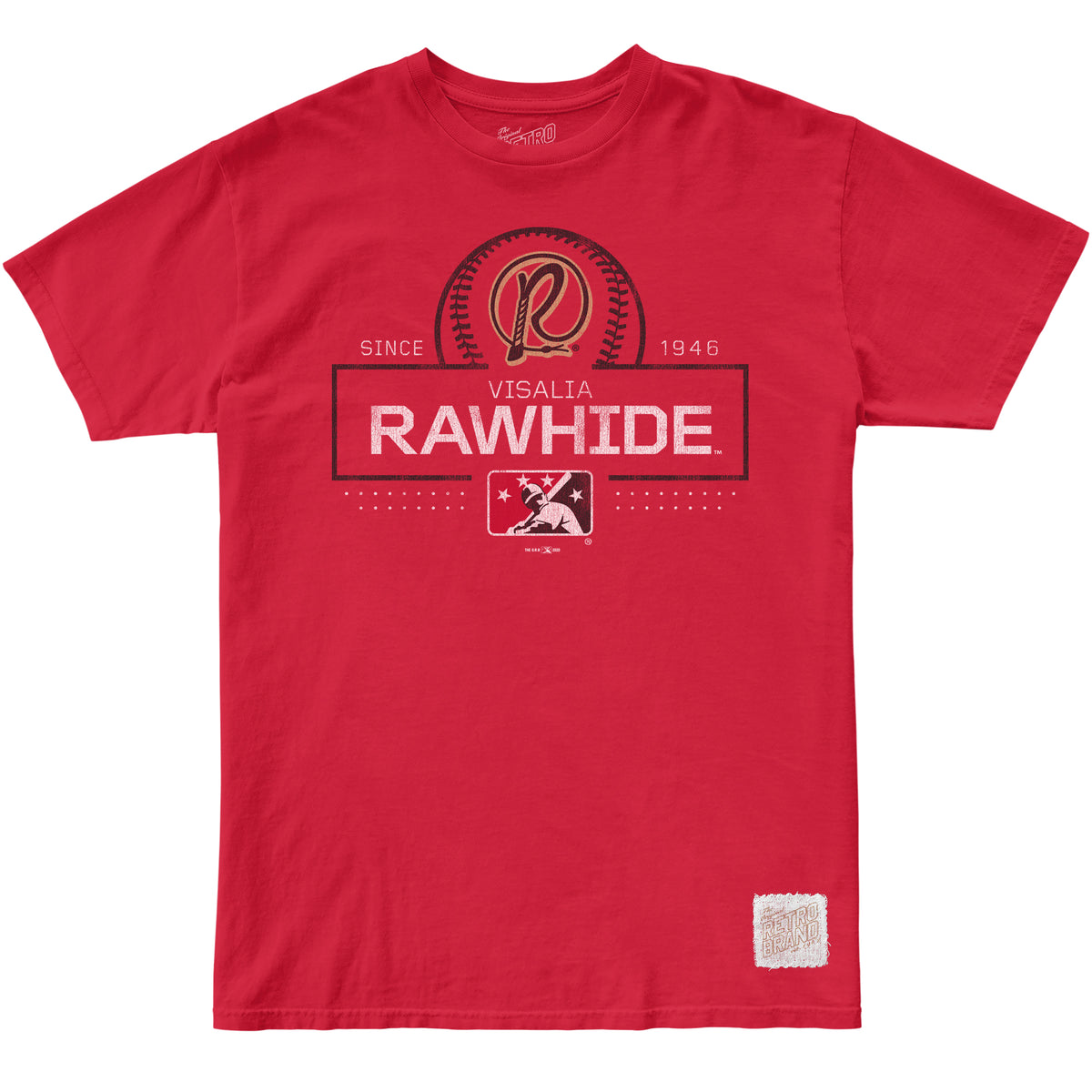 Visalia Rawhide 100 Cotton Tee ORIGINAL RETRO BRAND
