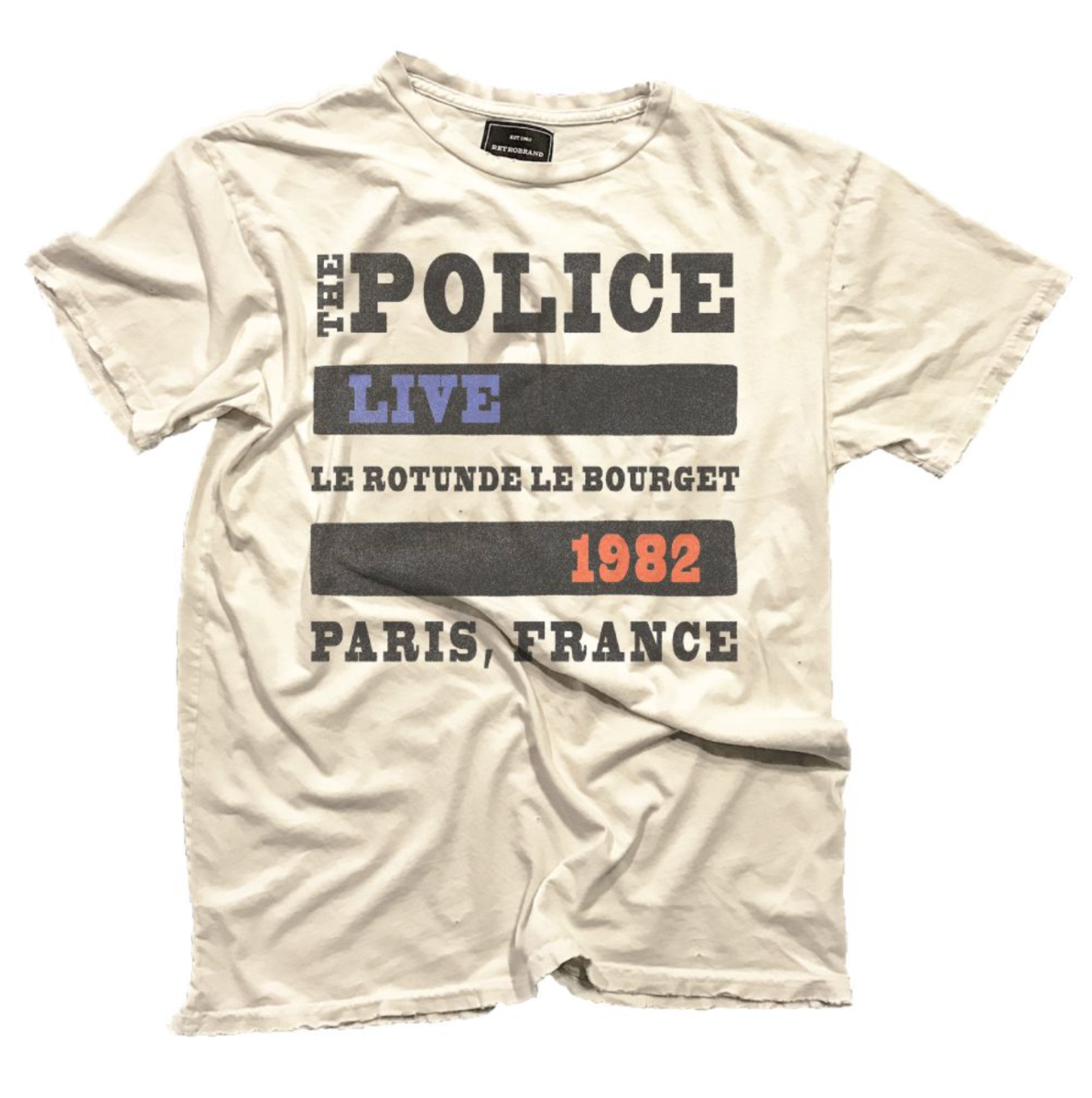 The Police Live in Paris Black Label Tee ORIGINAL RETRO BRAND