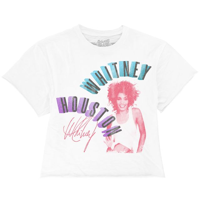 Whitney Houston 100% Cotton Boyfriend Crop Slub Tee