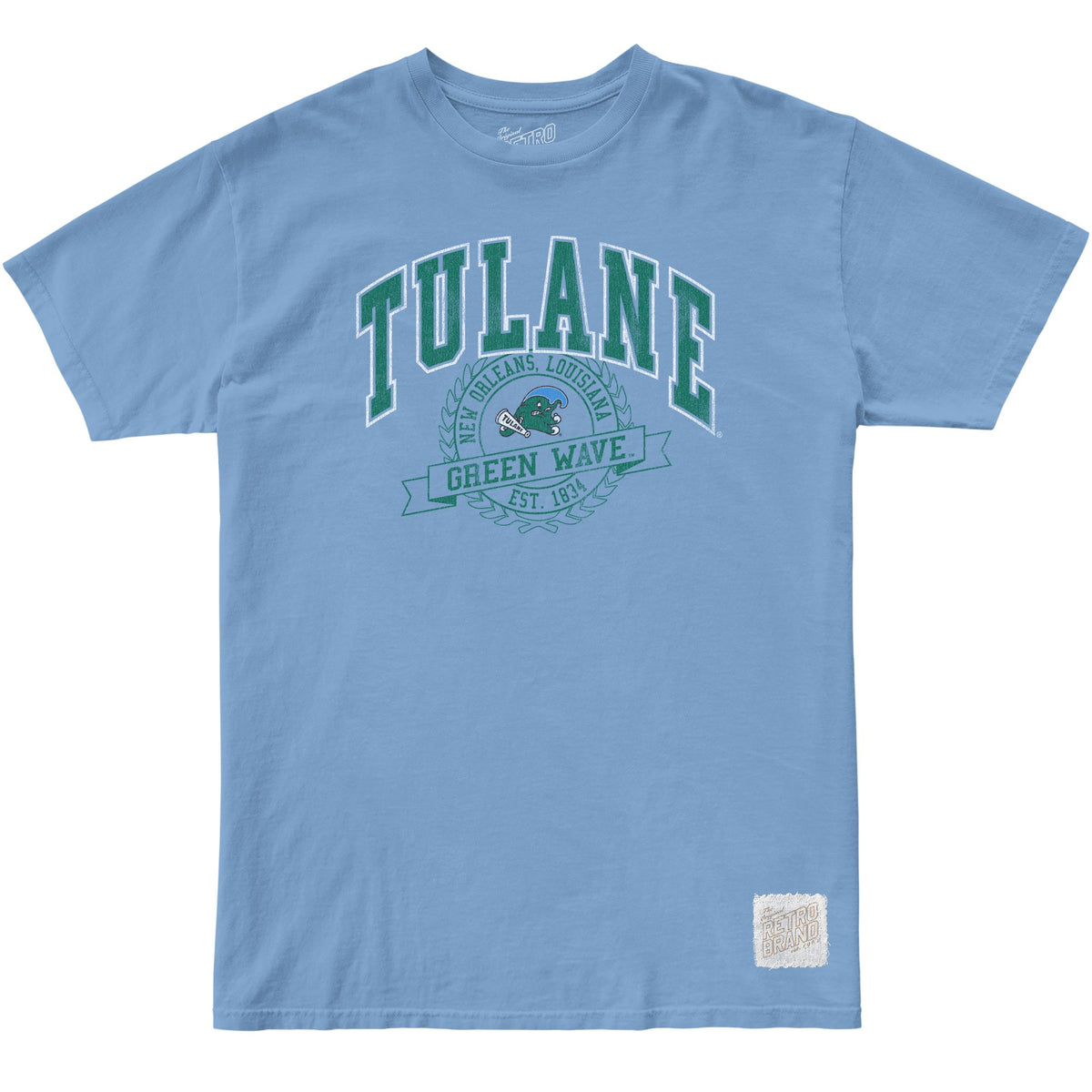 Tulane Green Wave 100% Cotton Tee - Main Image