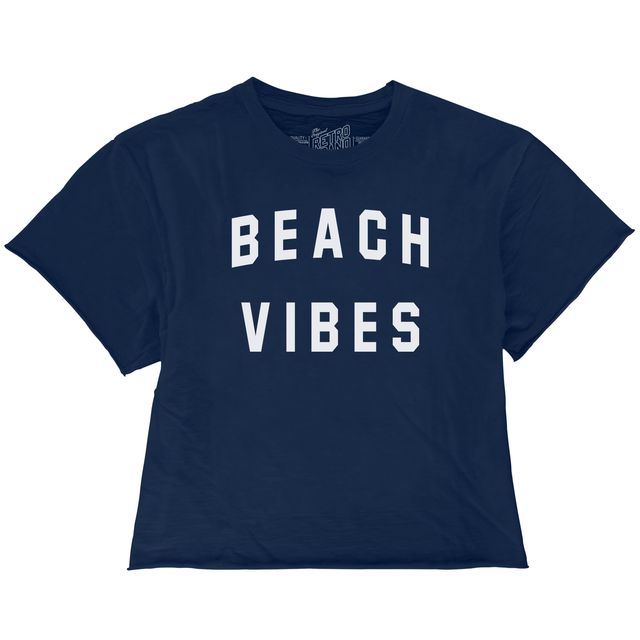Beach Vibes Women's 100% Cotton Crop Slub Tee