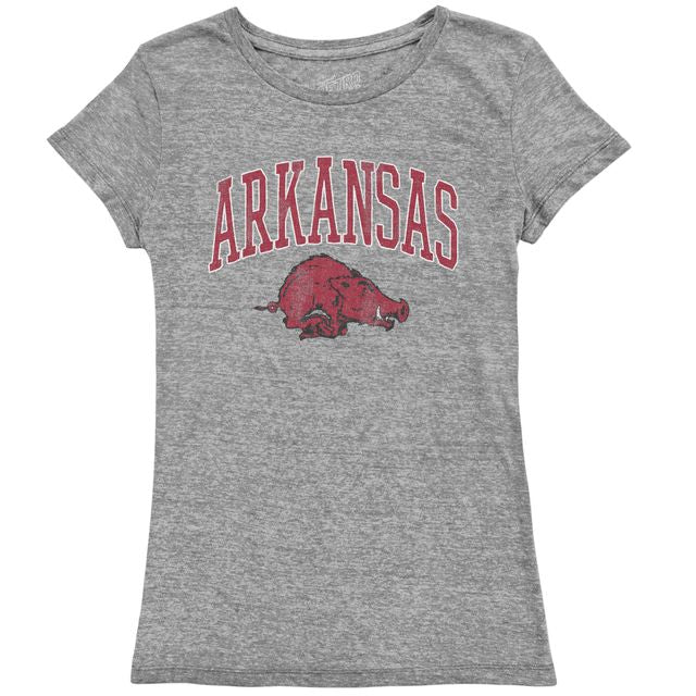 Arkansas Women's Tri Blend Crew Neck Tee