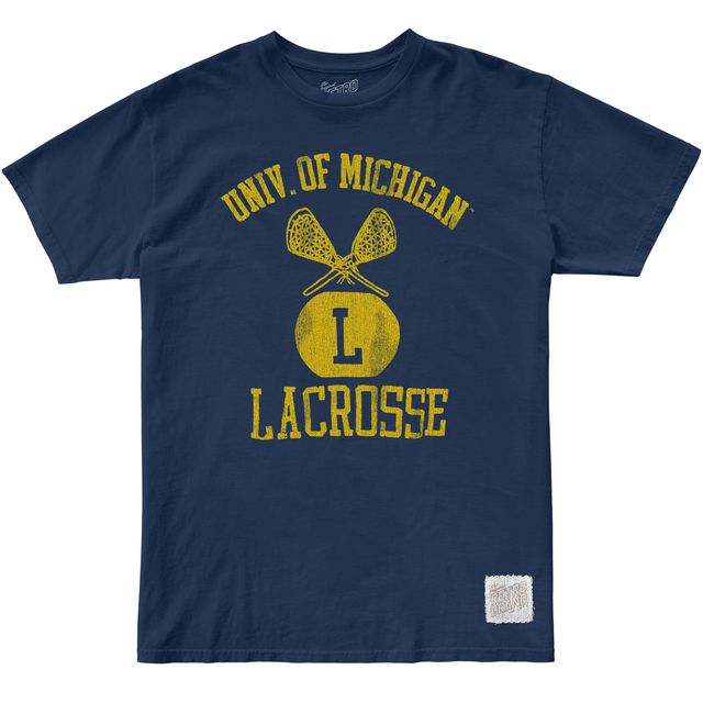 Michigan Wolverines Lacrosse 100% Cotton Unisex Tee