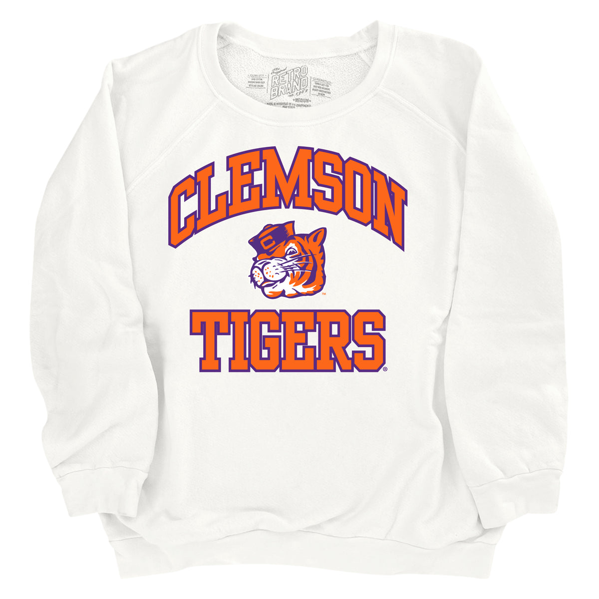 Clemson Tigers Arch Mascot Crew Sweatshirt
