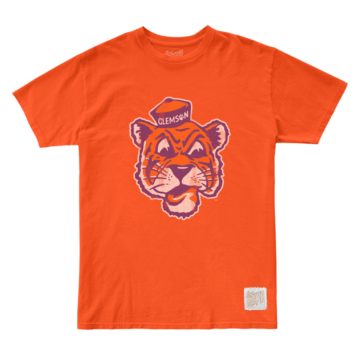 Clemson Tigers Retro Mascot Face T-Shirt