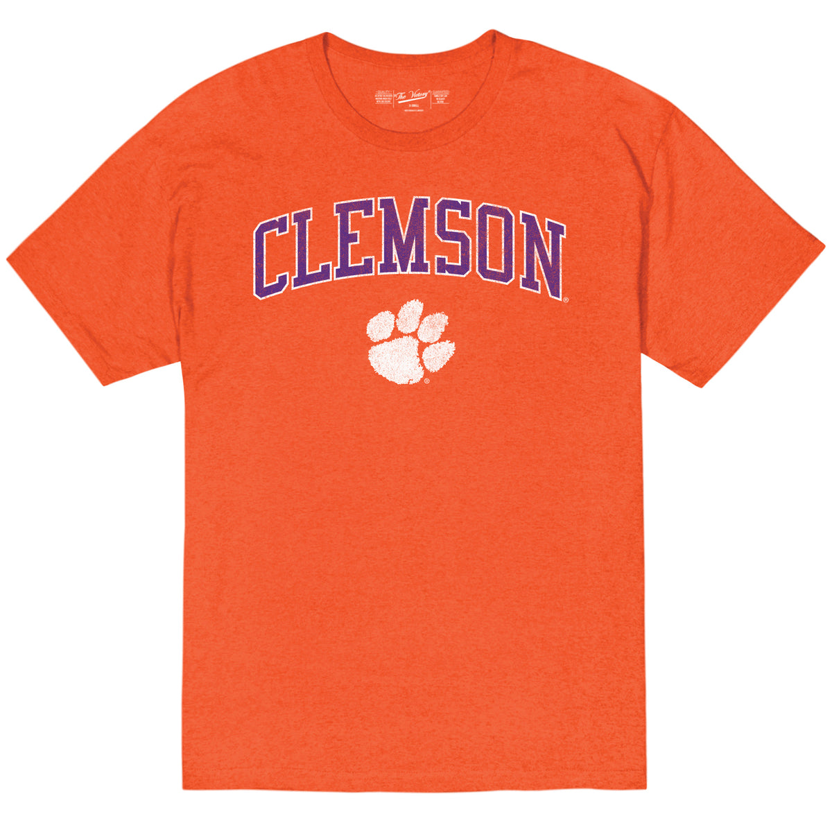 Clemson Arch Text Paw Tee