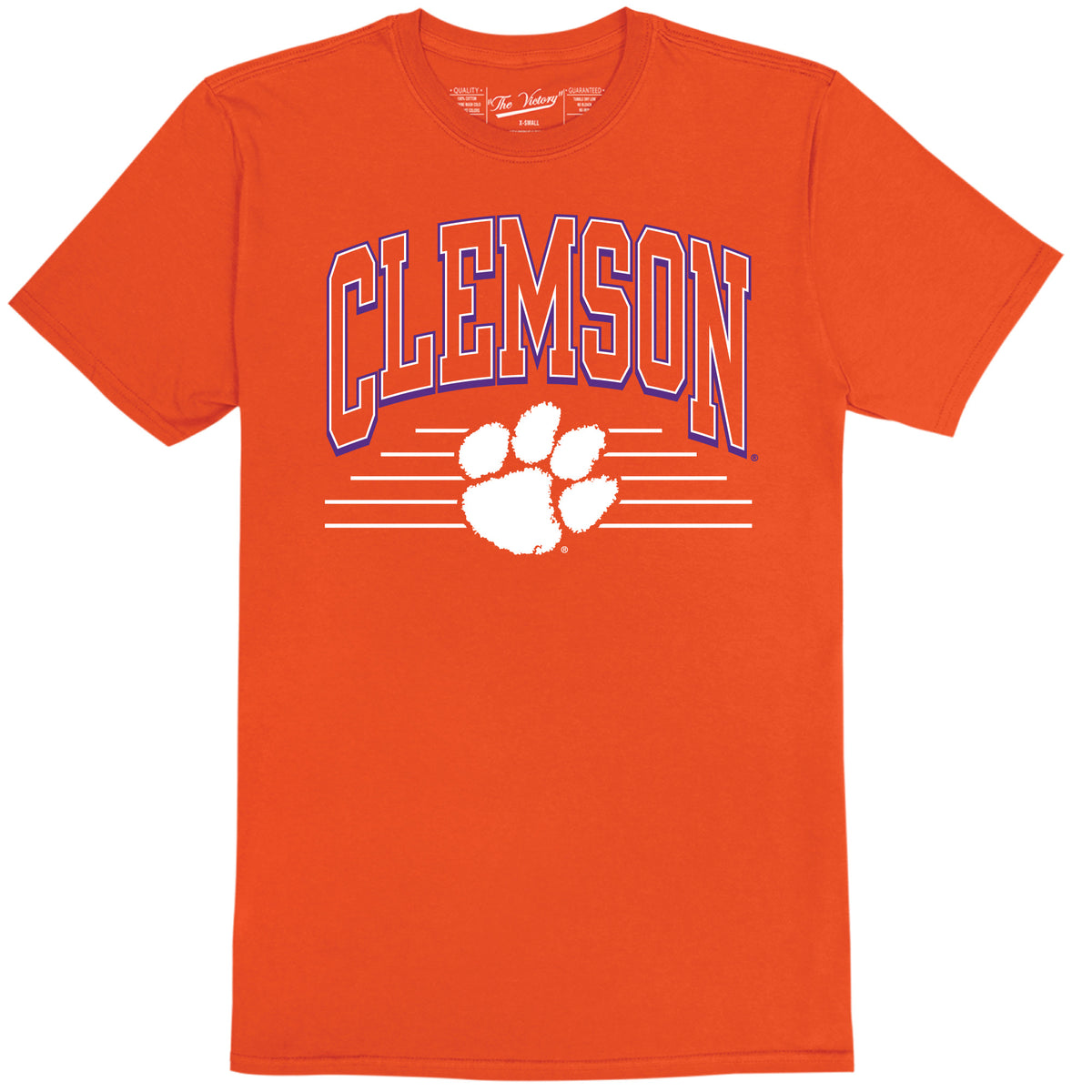 Clemson Arch Logo Paw Print Tee