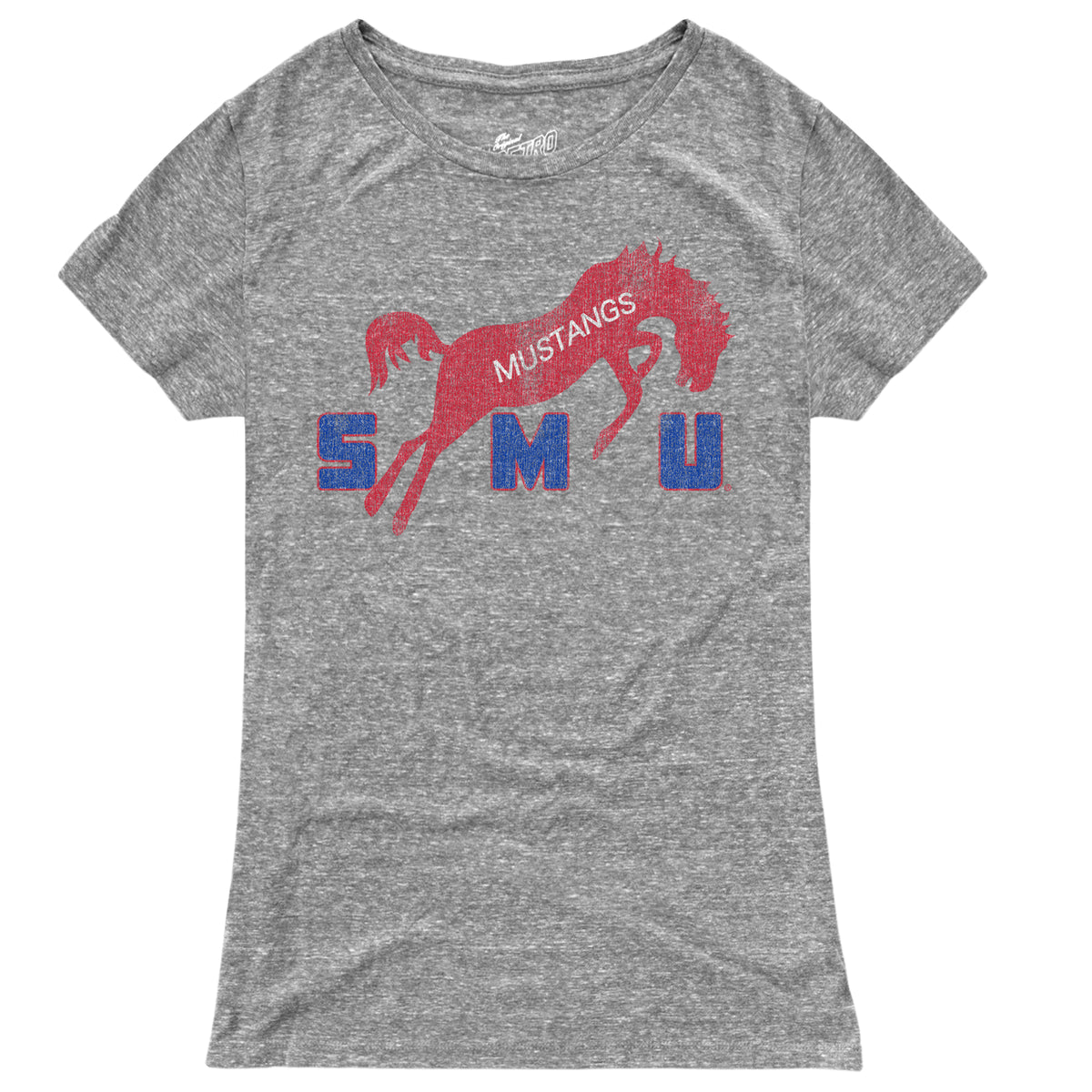 SMU Mustangs Women's Tri-Blend Tee