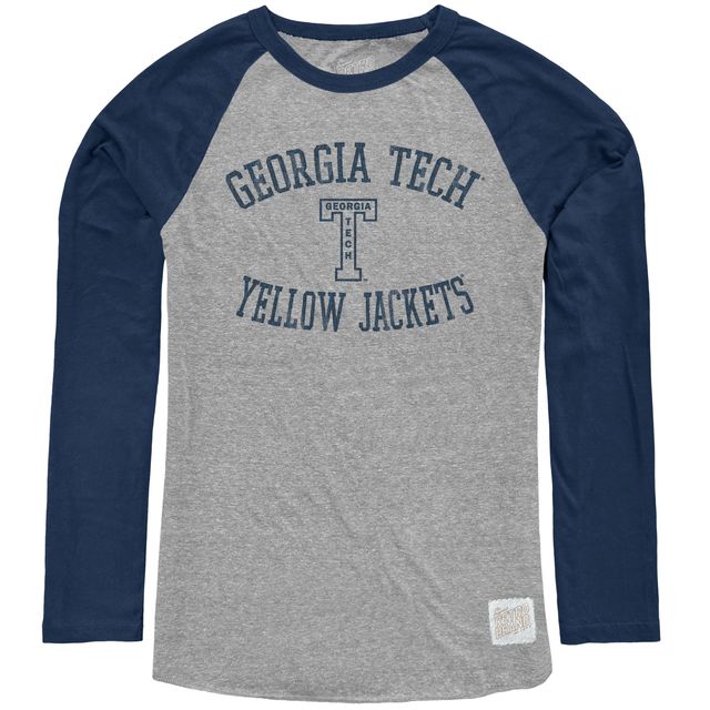 Georgia Tech Yellow Jackets Tri-Blend Contrast Raglan