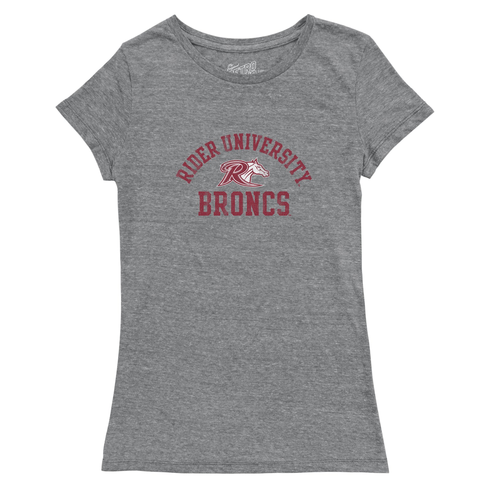 Rider University Broncs Women's Tri Blend Crew Neck Tee