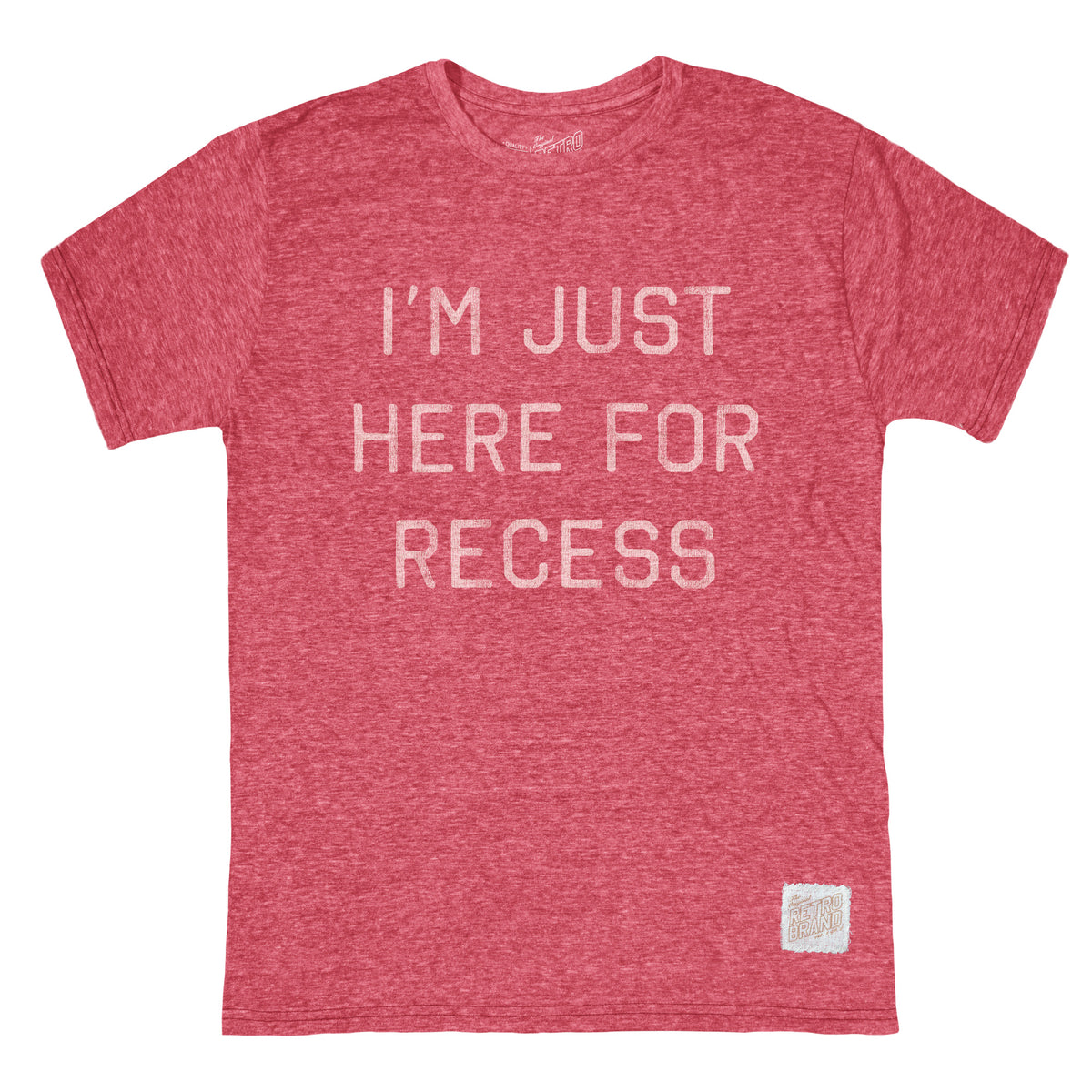 I'm Just Here for Recess Youth Tri-Blend Tee
