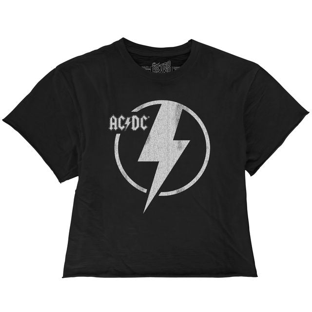 AC/DC Bolt 100% Cotton Crop Slub Tee
