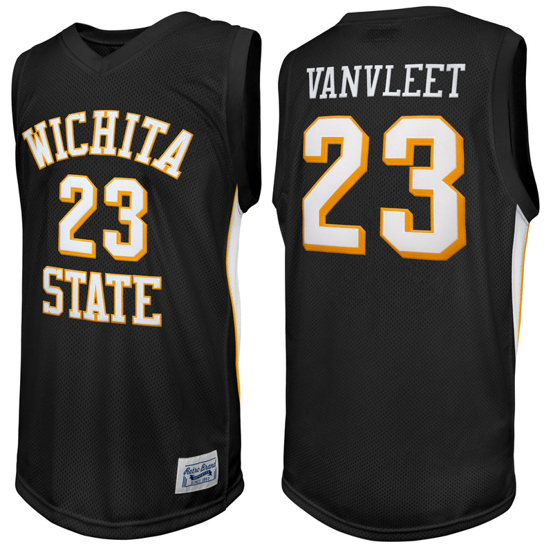 Retro Brand Men's Wichita State Shockers Fred VanVleet #23 Black Replica Basketball Jersey, Medium