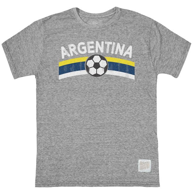 Argentina Soccer Tri-blend  SS Crew Tee