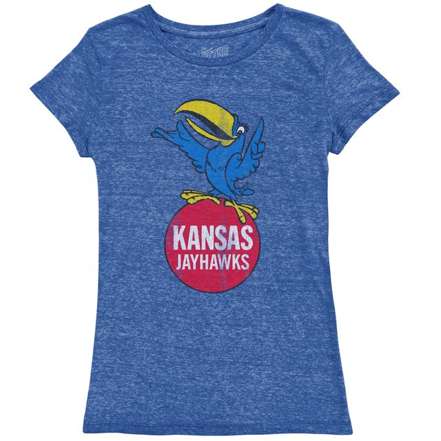 Kansas Jayhawks Women's Short Sleeve Tri-Blend Tee