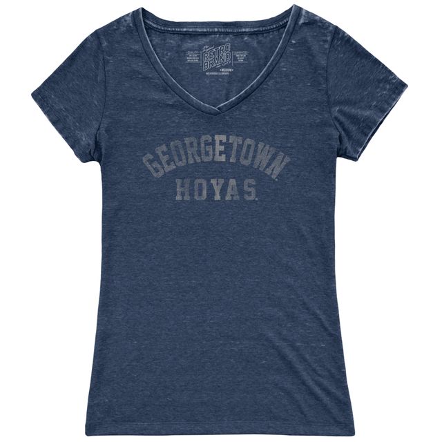 Georgetown Women's Short Sleeve Vintage V-Neck Tee