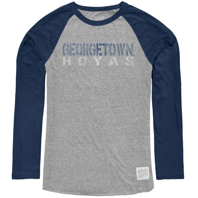 Georgetown Hoyas Tri-Blend Contrast Raglan