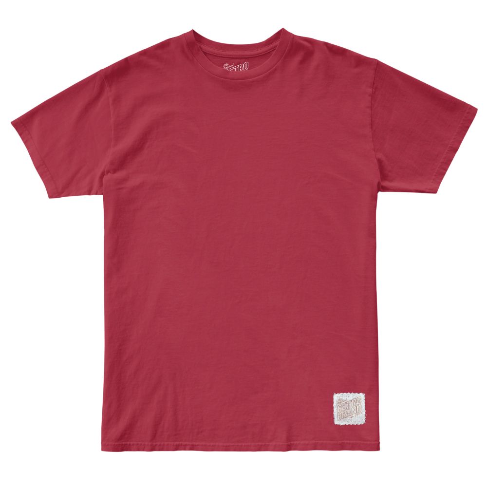 Retro Comfort 100% cotton unisex short sleeve blank tee in cardinal