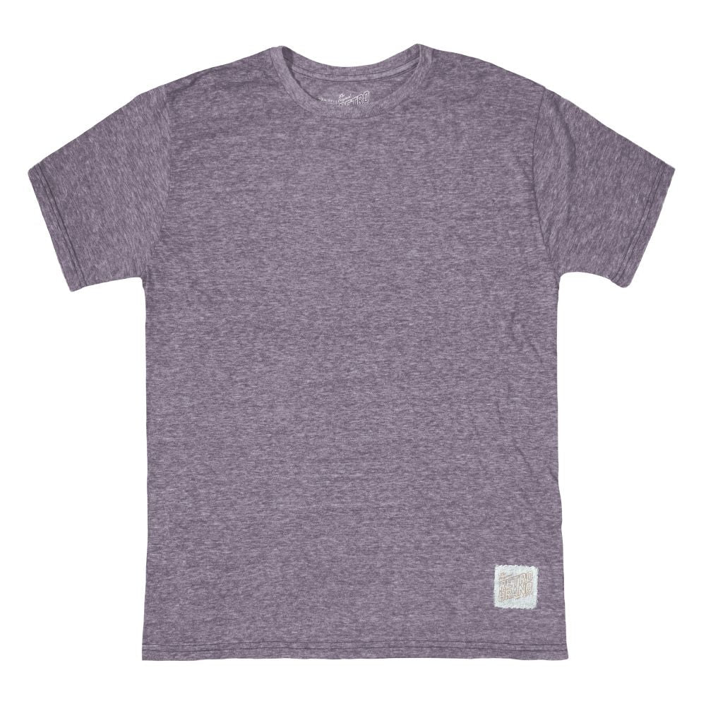 Retro Comfort tri-blend unisex short sleeve blank tee in streaky purple