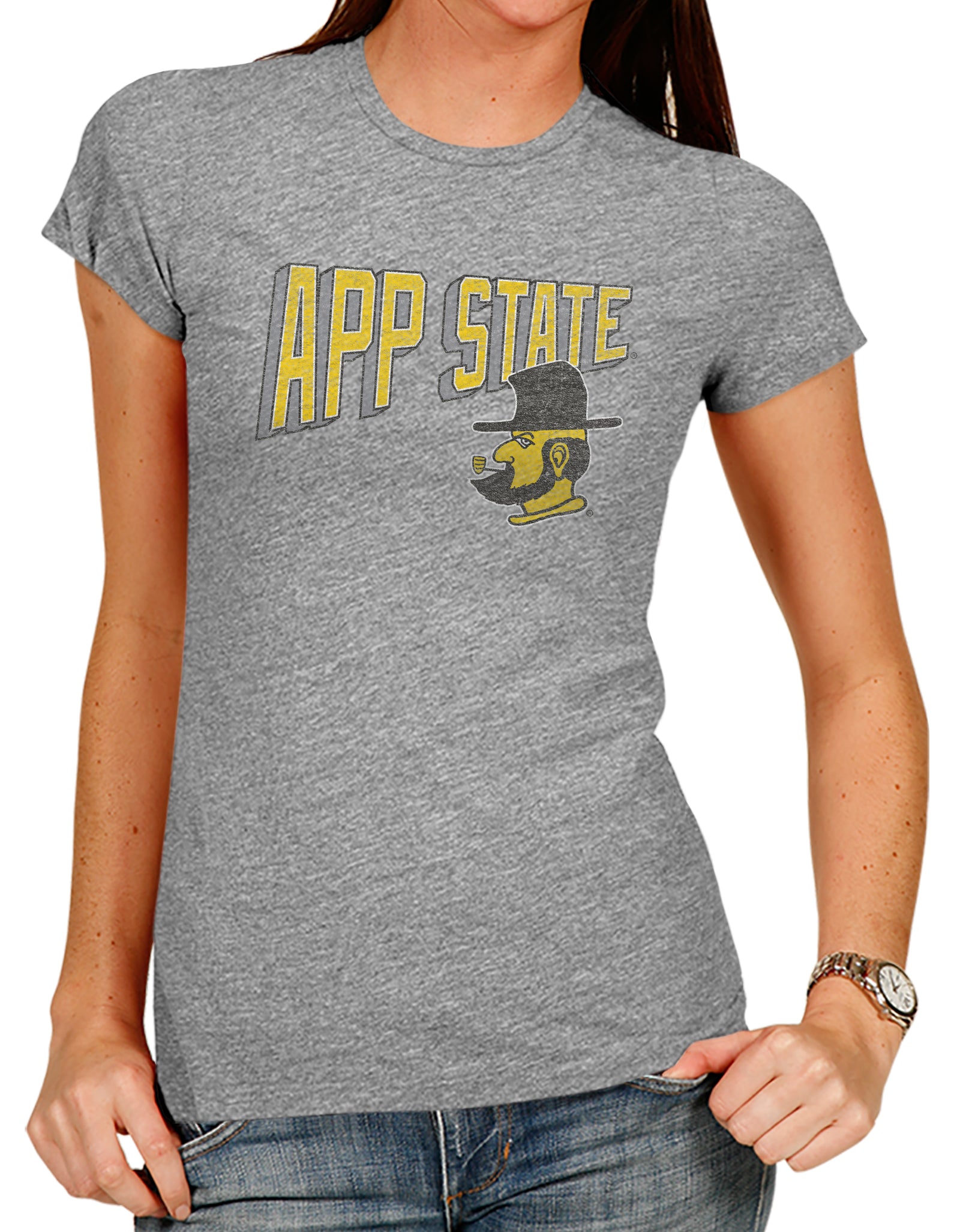 App State Women's Tri-Blend Crew Tee