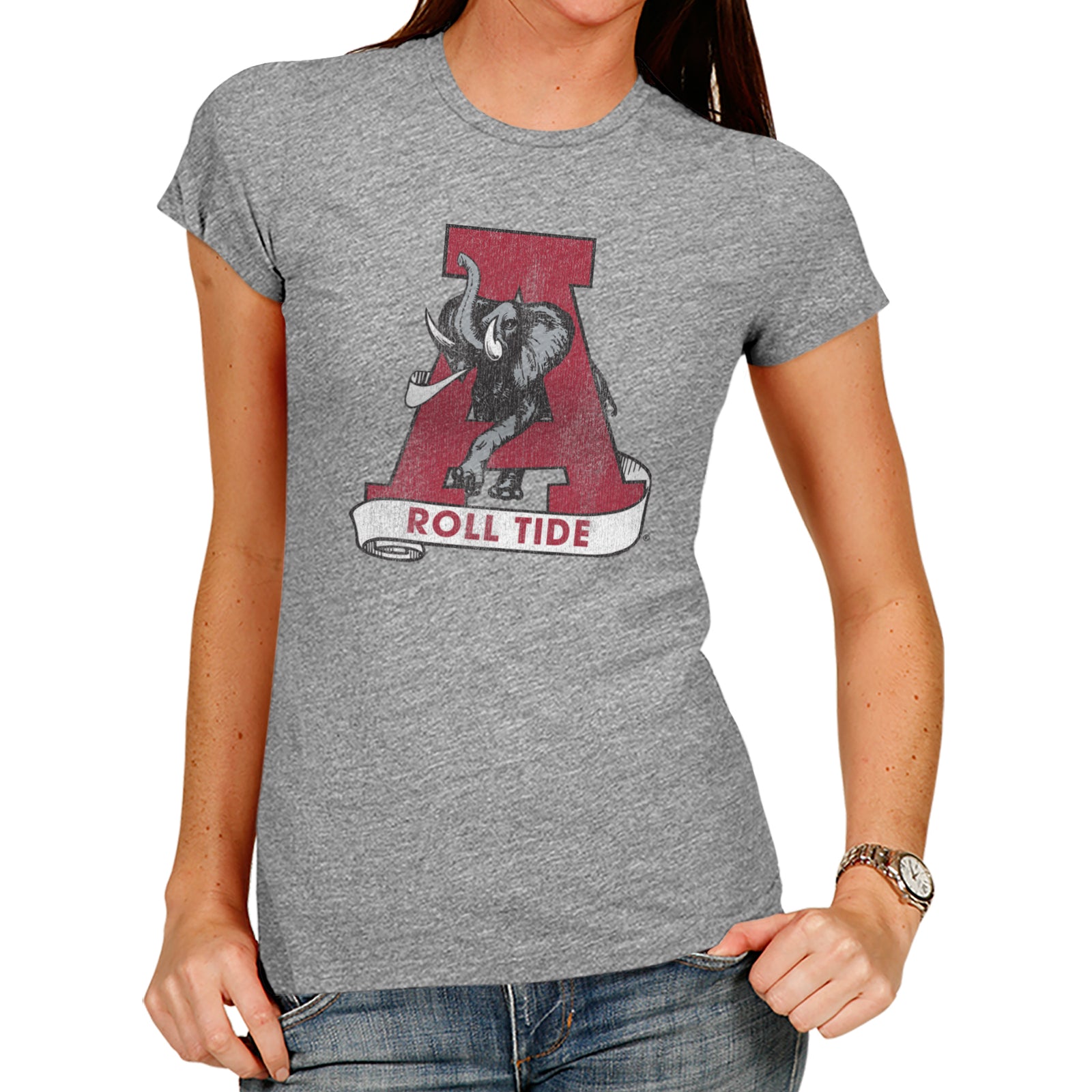 Alabama Roll Tide Women's Tri Blend Crew Neck Tee