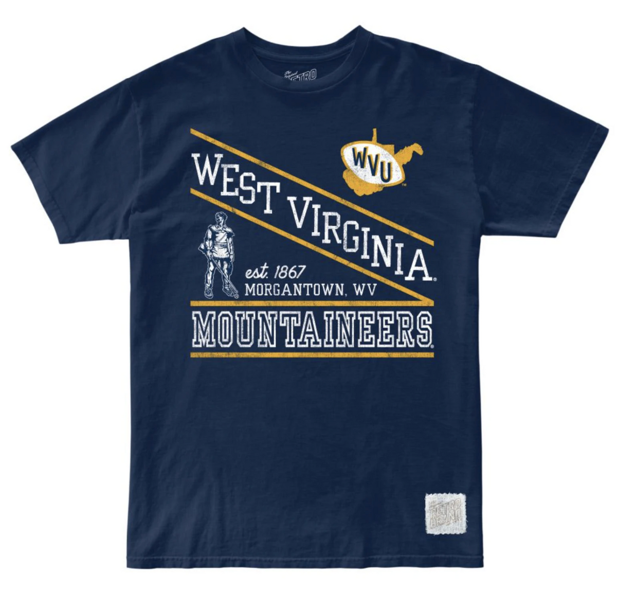 West Virginia Mountaineers 100% Cotton Tee