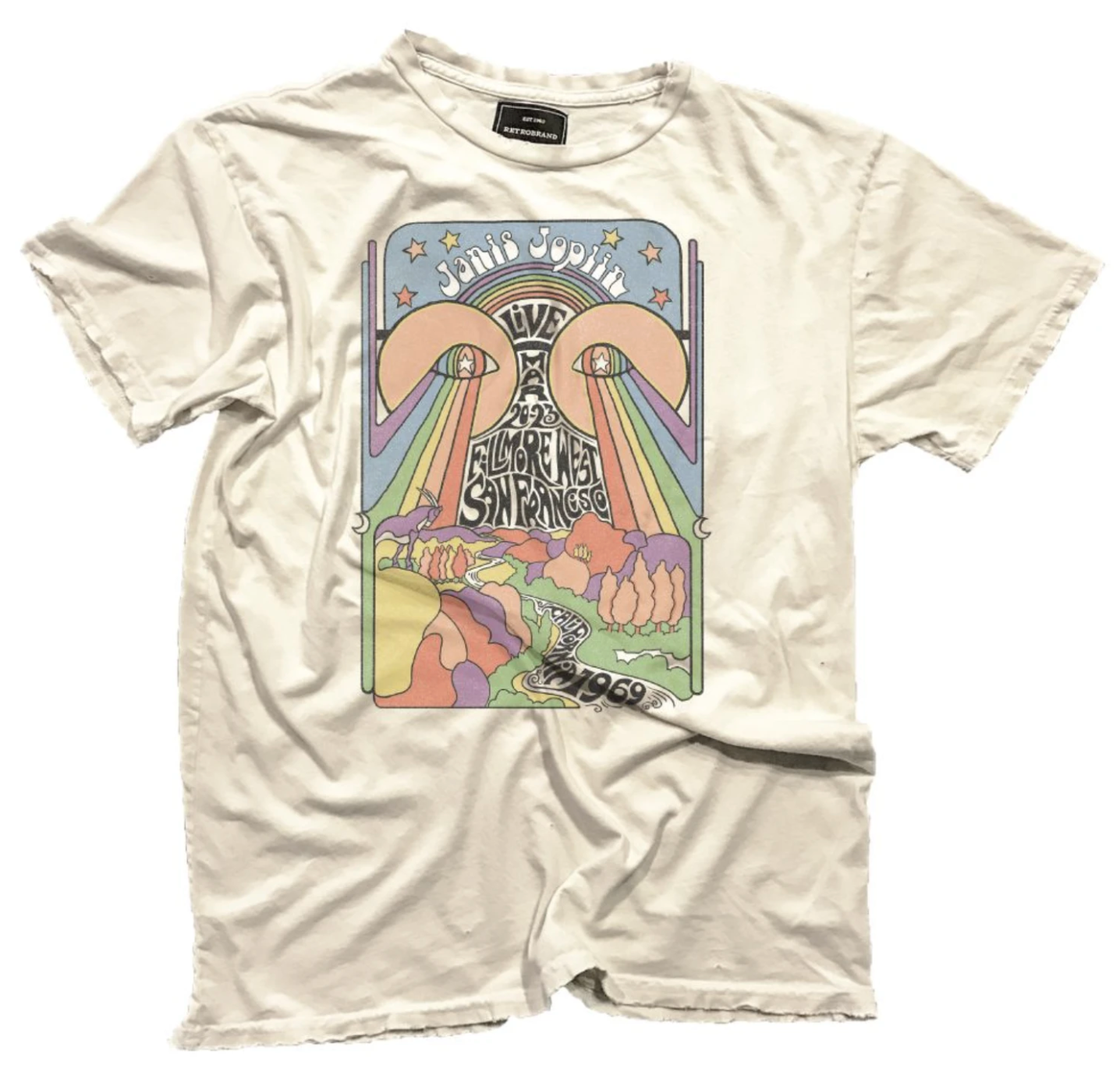 Janis Joplin Live at The Fillmore West Black Label Tee ORIGINAL