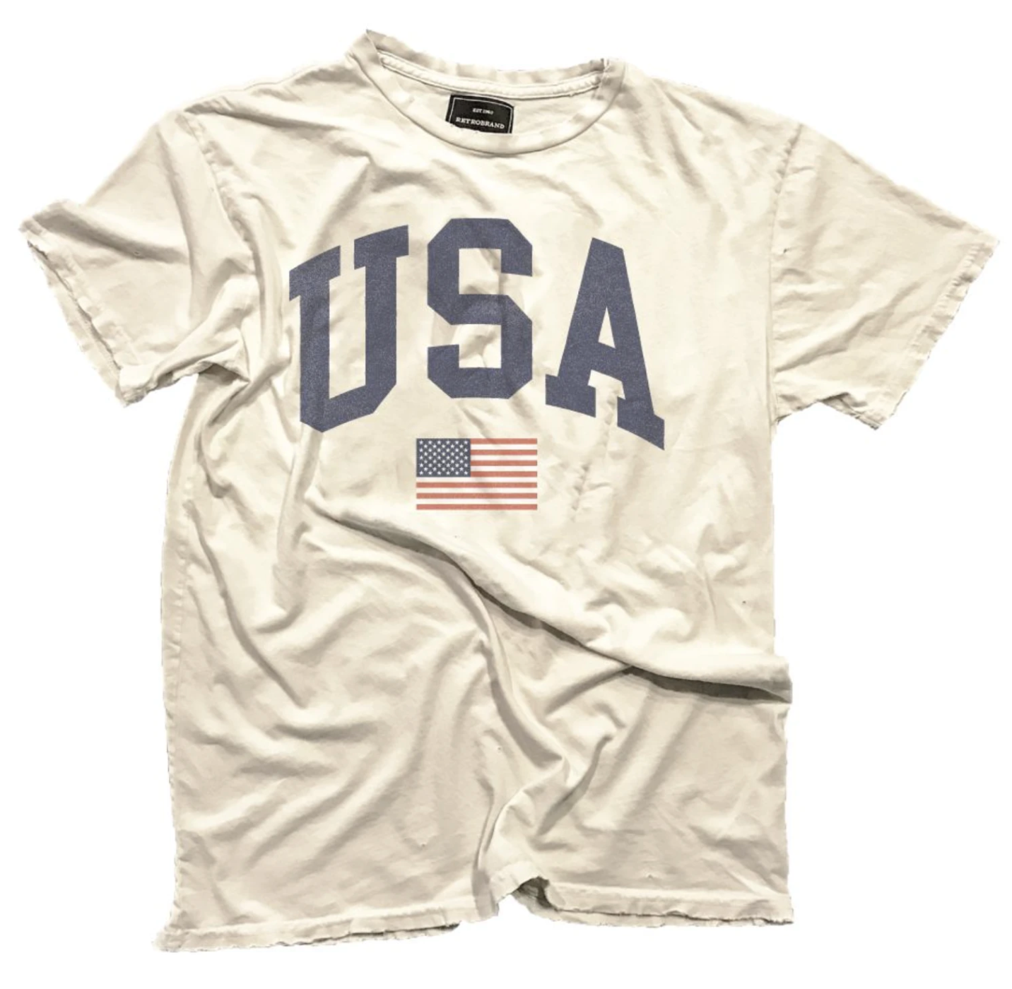 LONG SLEEVE PERFORMANCE PREMIUM T, Black with Printed Logo & US Flag o –  True Blue and Gold