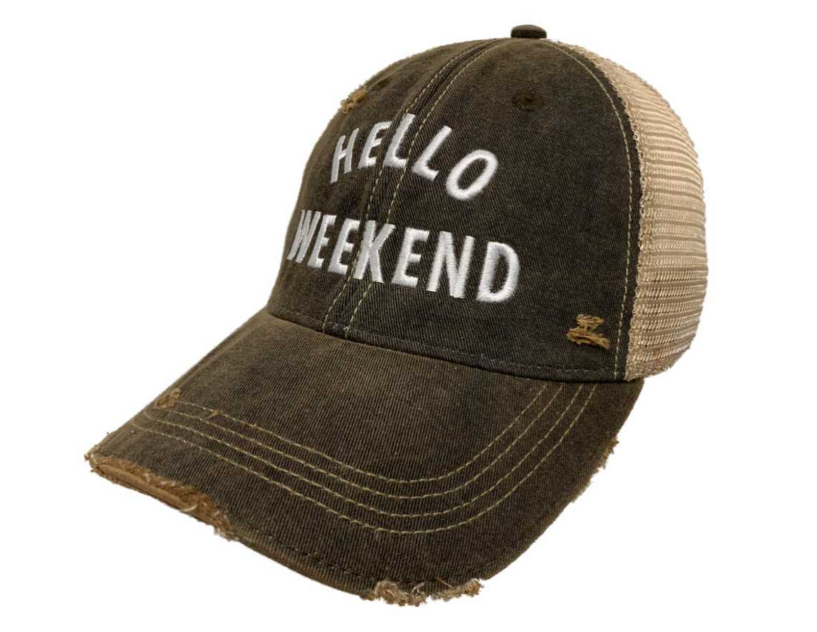 Hello Weekend Snapback Vintage Trucker Cap