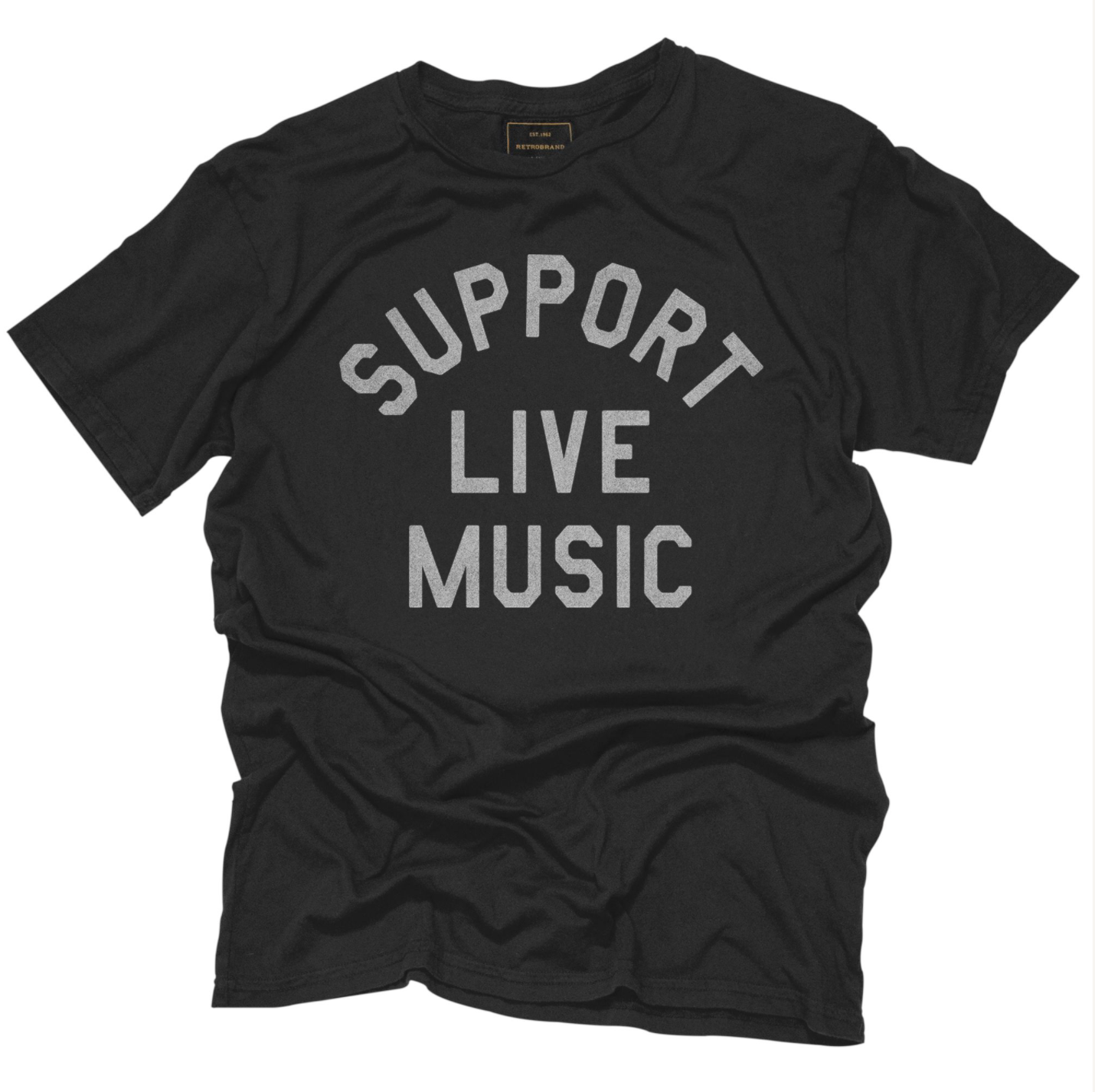 Support Live Music Black Label Tee