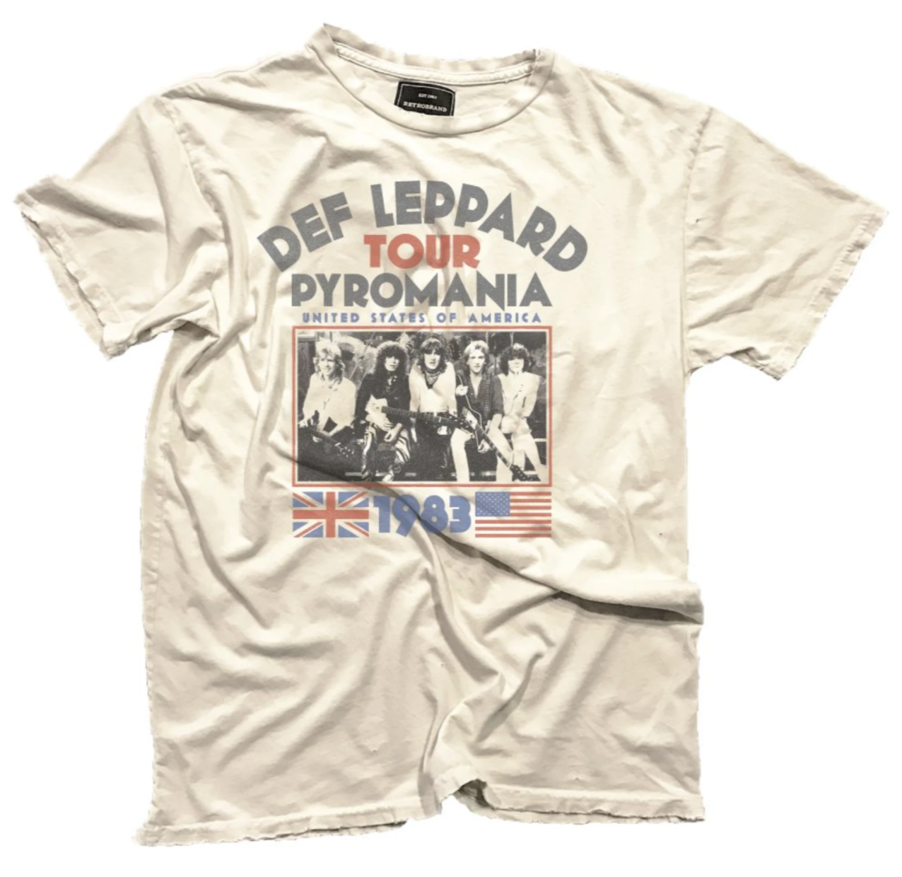 Def Leppard Pyromania Tour Black Label Tee