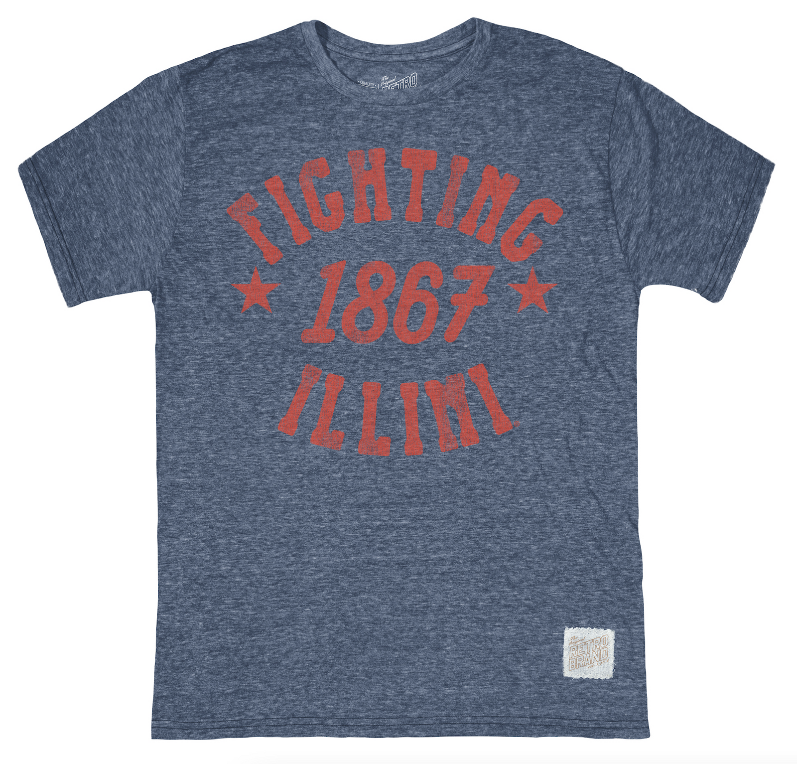 Illinois Fighting Illini 1867 Tri-Blend Unisex TEe