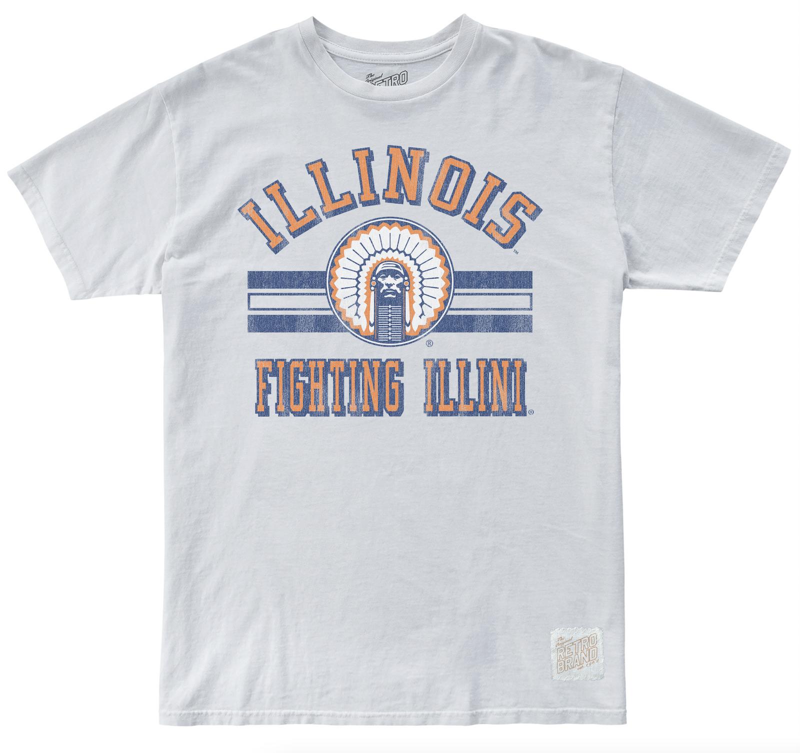 Illinois Fighting Illini Chief Logo 100% Cotton Unisex Tee