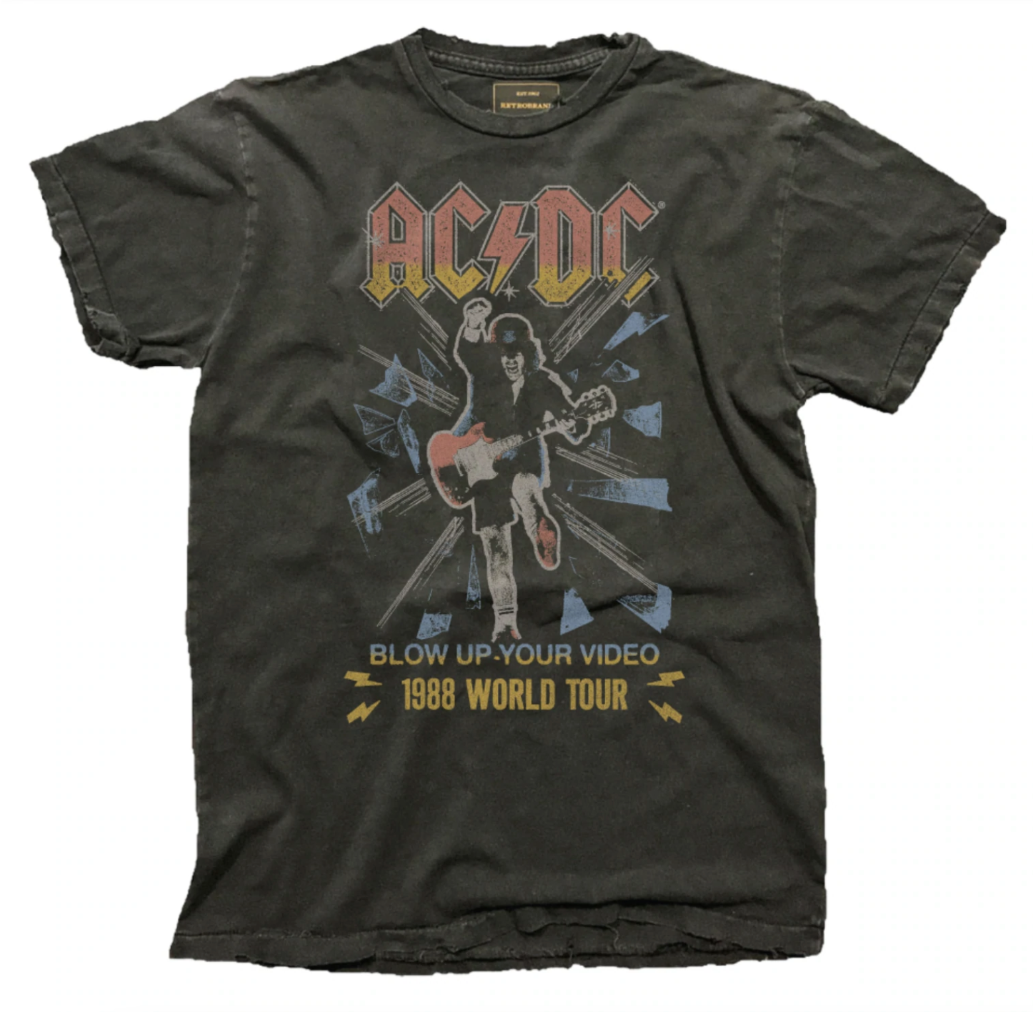 AC/DC 1978 World Tour Black Label Tee