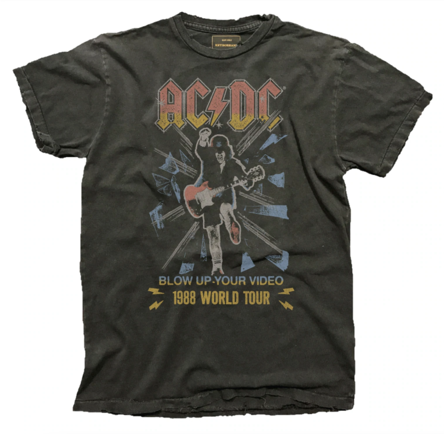 AC/DC 1978 World Tour Black Label Unisex Tee