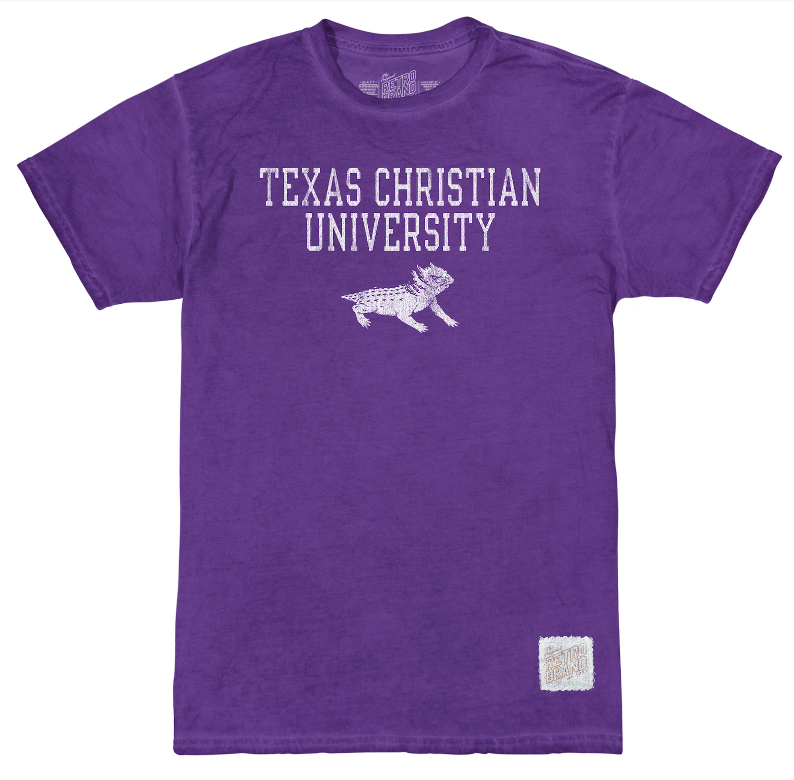 TCU Horned Frogs 100% Oil Washed Cotton Unisex Tee