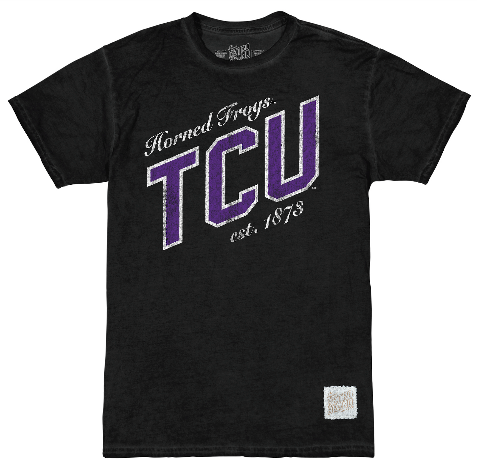 TCU Horned Frogs 100% Oil Wash Cotton Unisex Tee
