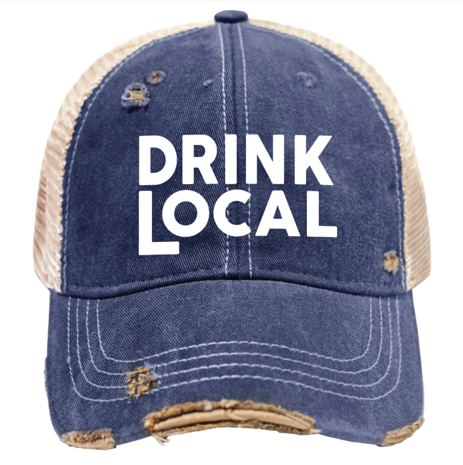 Drink Local Snap Back Trucker Cap
