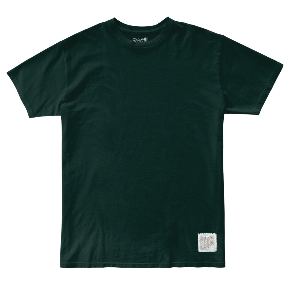 Retro Comfort 100% cotton unisex short sleeve blank tee in forest green