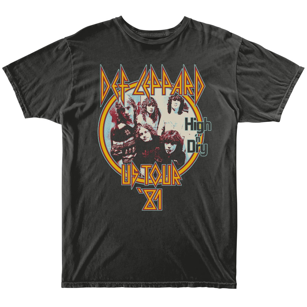 Def Leppard U.S. Tour '81 Black Label Tee