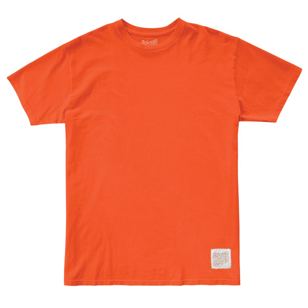 Retro Comfort 100% cotton unisex short sleeve blank tee in orange