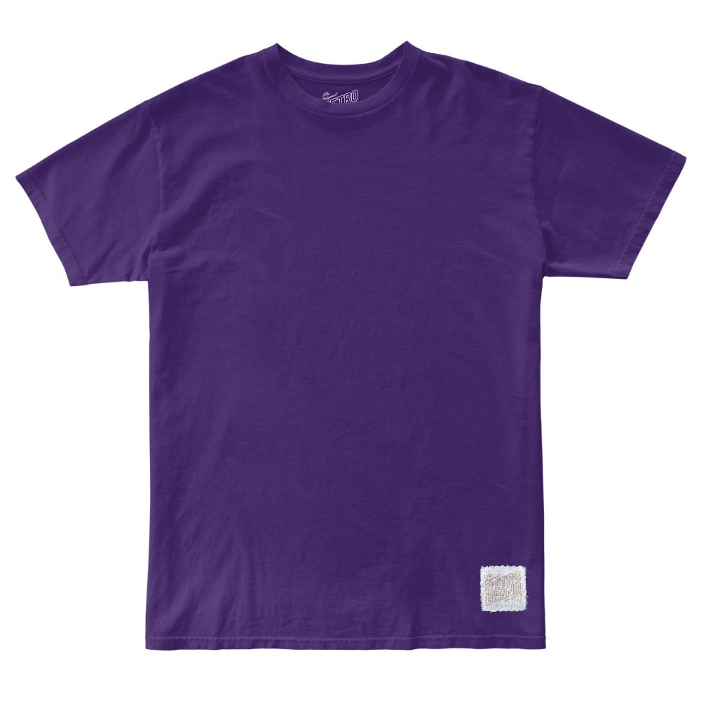 Retro Comfort 100% cotton unisex short sleeve blank tee in purple