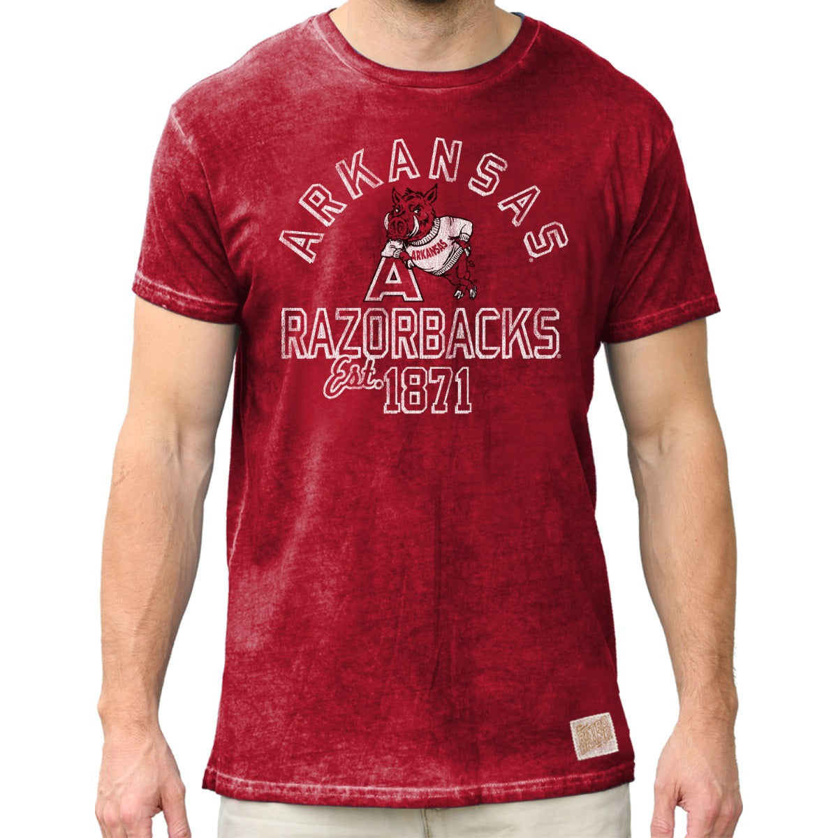 Arkansas Razorbacks Oil Wash Unisex Tee
