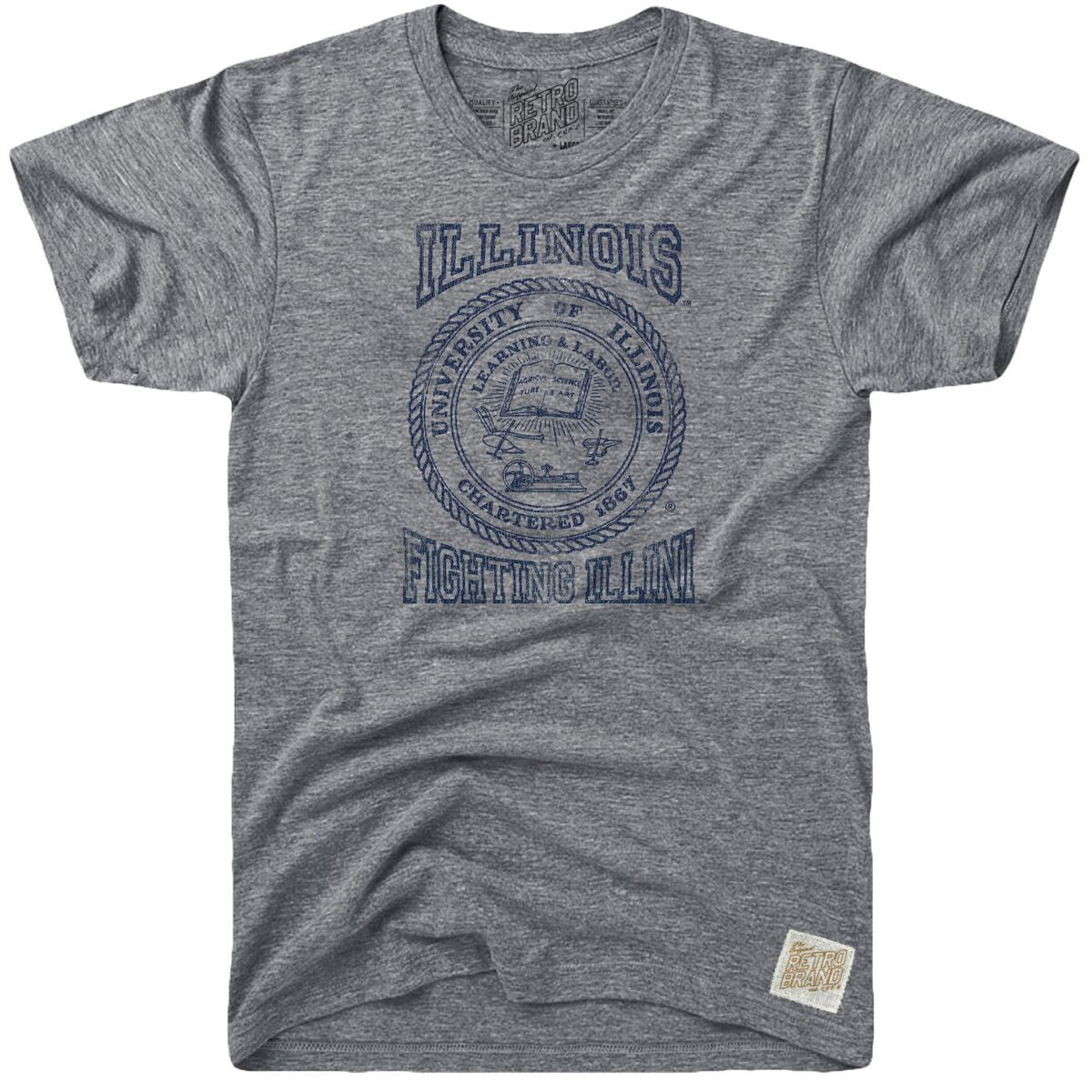 Illinois Crest Tri-Blend Unisex Tee