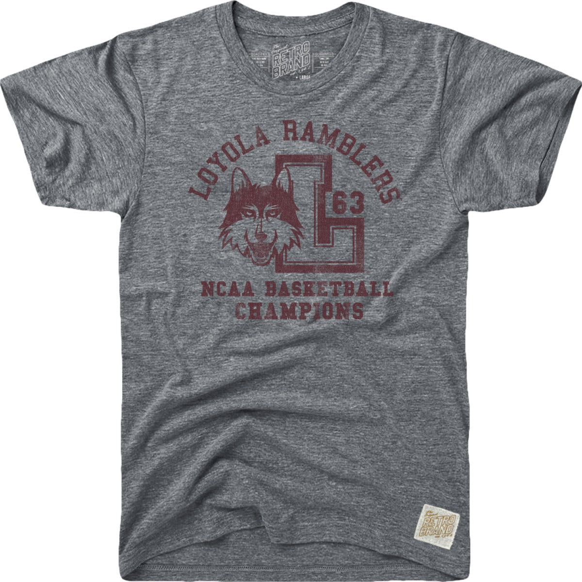 Loyola Ramblers '63 NCAA Basketball Championships Triblend Tee