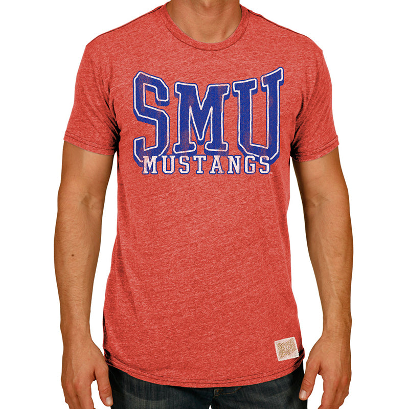 SMU Mustangs Tri-Blend Unisex Tee