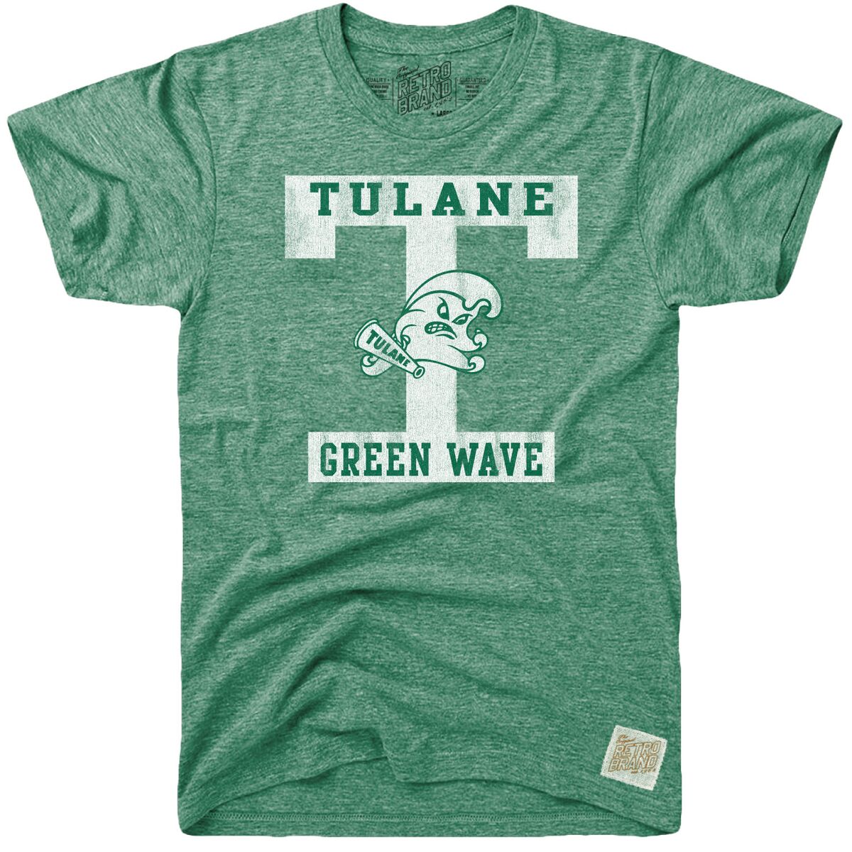 Tulane Green Wave Tri-Blend Unisex Tee