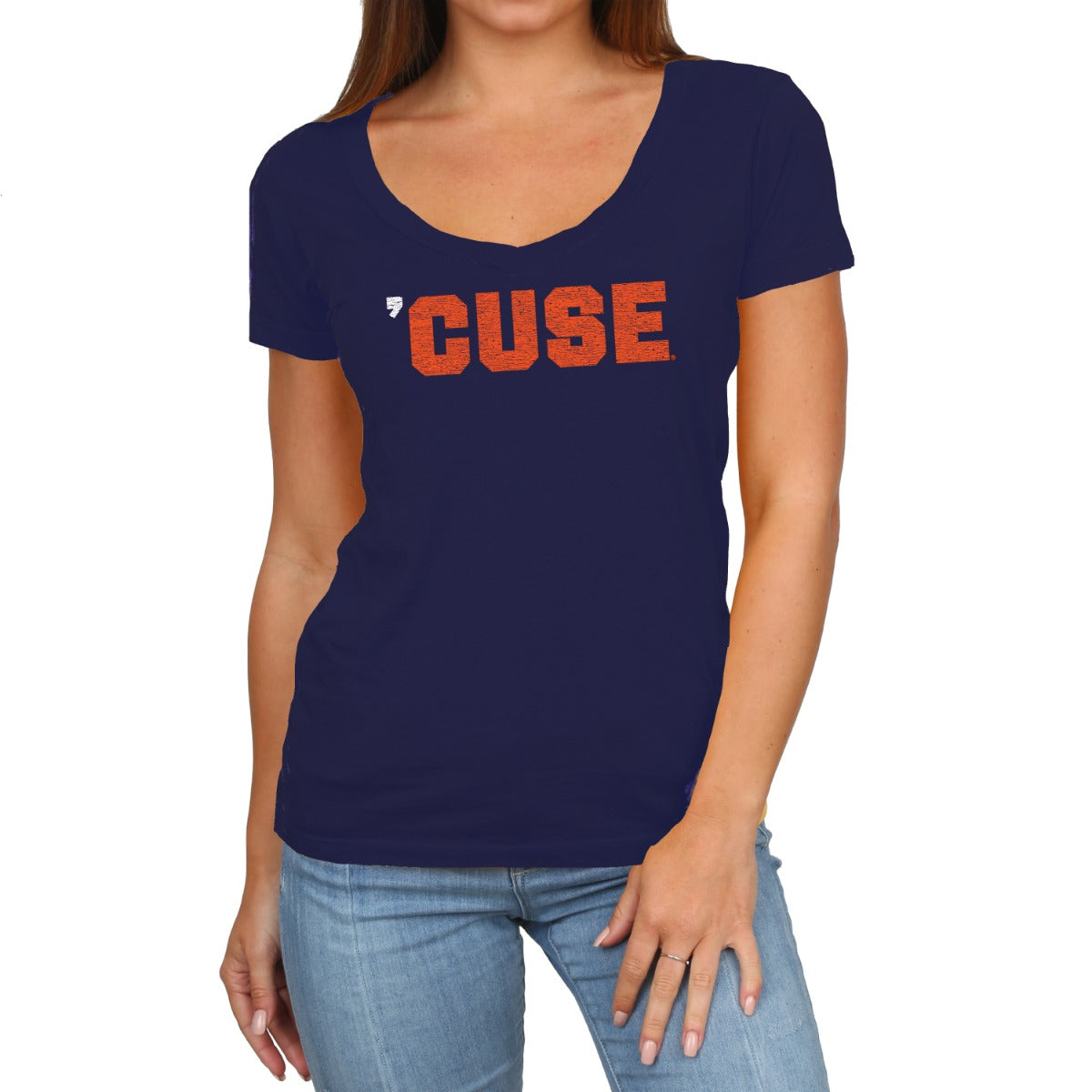 Syracuse Women's Short Sleeve Scoop Neck Vintage Tee
