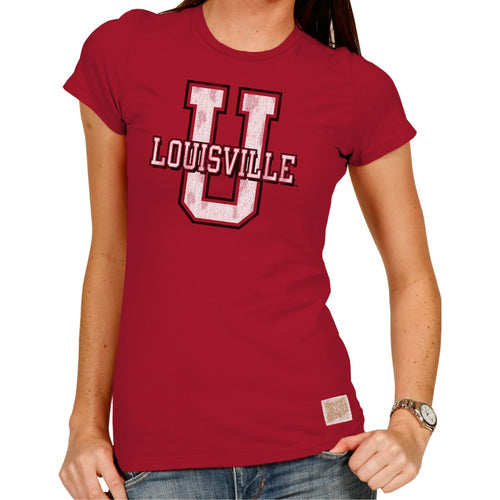 Women's Alternative Apparel Gray Louisville Cardinals Retro Jersey  Headliner Cropped T-Shirt