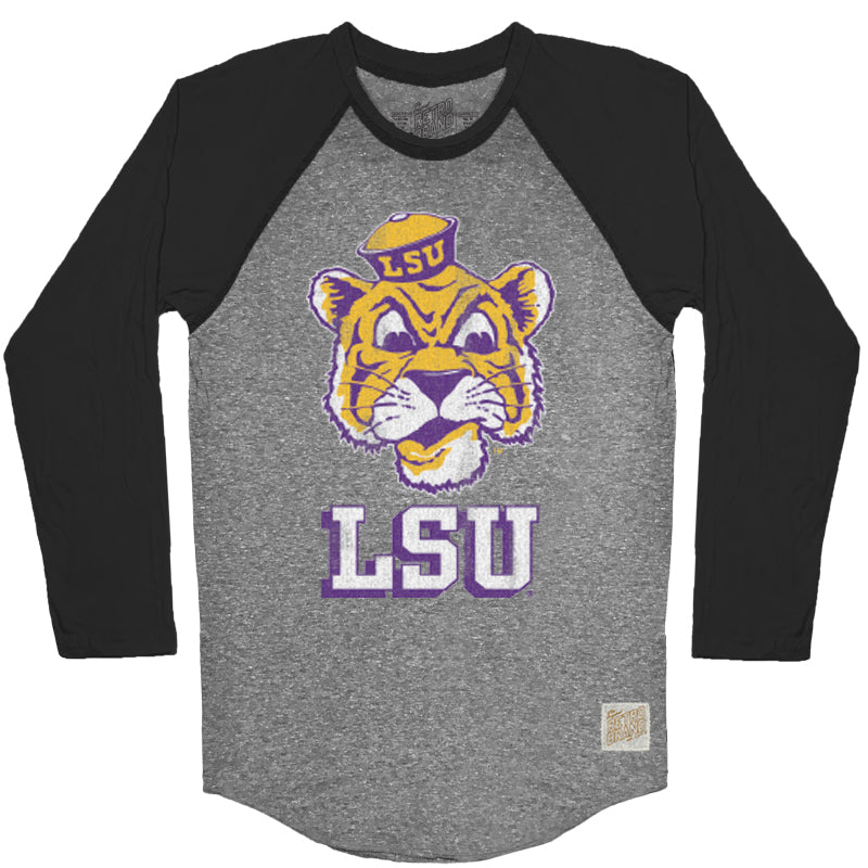 LSU Tigers Tri-Blend Unisex Contrast Raglan